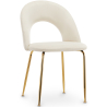 Buy Dining Chair - Upholstered in Velvet - Maeve Cream 61168 in the United Kingdom