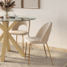 Buy Dining Chair - Upholstered in Velvet - Maeve Cream 61168 - in the UK