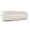 Buy 4/5 Seater Sofa - Bouclé Fabric Upholstery - Treya White 60662 - in the UK