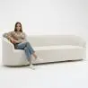 Buy 4/5 Seater Sofa - Bouclé Fabric Upholstery - Treya White 60662 at MyFaktory