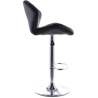 Buy Swivel Chromed Metal Backrest Bar Stool - Height Adjustable White 49746 at MyFaktory