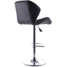 Buy Swivel Chromed Metal Backrest Bar Stool - Height Adjustable White 49746 in the United Kingdom