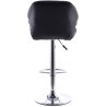 Buy Swivel Chromed Metal Backrest Bar Stool - Height Adjustable White 49746 home delivery