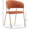 Buy Dining chair - Upholstered in Velvet - Lona Light grey 61147 - in the UK