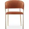 Buy Dining chair - Upholstered in Velvet - Lona Reddish orange 61147 - in the UK