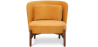 Buy Velvet Upholstered Armchair with Wood - Ebbe Mustard 61215 - in the UK
