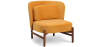 Buy Velvet Upholstered Armchair with Wood - Ebbe Mustard 61215 in the United Kingdom