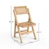 Buy Folding Wooden Rattan Dining Chair -Bama Natural wood 61157 with a guarantee