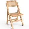Buy Folding Wooden Rattan Dining Chair -Bama Natural wood 61157 in the United Kingdom