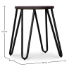 Buy Hairpin Stool - Dark wood and metal - 42cm  Bronze 61216 in the United Kingdom
