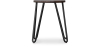 Buy Hairpin Stool - Dark wood and metal - 42cm  Bronze 61216 with a guarantee