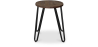 Buy Hairpin Stool - Dark wood and metal - 42cm  Bronze 61216 home delivery