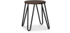Buy Hairpin Stool - Dark wood and metal - 42cm  Bronze 61216 - in the UK