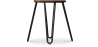 Buy Hairpin Stool - Dark wood and metal - 42cm  Bronze 61216 - in the UK