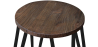 Buy Hairpin Stool - Dark wood and metal - 42cm  Bronze 61216 - prices