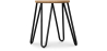 Buy Hairpin Stool - 42cm - Light wood and metal Light grey 61217 - in the UK