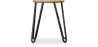 Buy Hairpin Stool - 42cm - Light wood and metal Light grey 61217 - prices