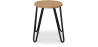 Buy Hairpin Stool - 42cm - Light wood and metal Light grey 61217 in the United Kingdom
