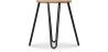 Buy Hairpin Stool - 42cm - Light wood and metal Light grey 61217 with a guarantee