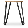 Buy Hairpin Stool - 42cm - Light wood and metal Fuchsia 61217 - prices