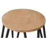 Buy Hairpin Stool - 42cm - Light wood and metal Light grey 61217 - in the UK