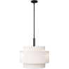 Buy Ceiling Pendant Lamp - Fabric Shade - Sime Black 60681 in the United Kingdom