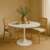 Buy Round Fiberglass Tulipa Table - 110cm White 29845 - in the UK