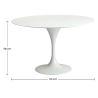 Buy Round Fiberglass Tulipa Table - 110cm White 29845 - in the UK