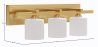 Buy Aged Gold Wall Lamp - 3-Light Sconce - Senda Aged Gold 60682 at MyFaktory