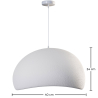 Buy Resin Pendant Lamp - 40CM - Moon White 60671 - in the UK