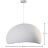 Buy Resin Pendant Lamp - 60CM - Moon White 60673 - in the UK