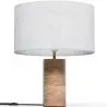 Buy Table Lamp with Marble Base - Luyer White 60663 in the United Kingdom