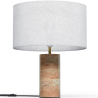 Buy Table Lamp with Marble Base - Luyer White 60663 in the United Kingdom