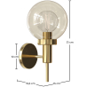 Buy Golden Wall Lamp - Sconce - Reine Aged Gold 60665 - prices