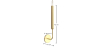 Buy Wall Sconce Candle Lamp in Gold - Reine Aged Gold 60666 - in the UK