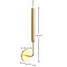 Buy Wall Sconce Candle Lamp in Gold - Reine Aged Gold 60666 - prices