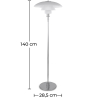 Buy PL 4/3 Floor Lamp - Steel and Glass Steel 15228 in the United Kingdom