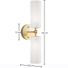 Buy Wall Lamp Aged Gold - 2-Light Wall Sconce - Ouna Aged Gold 60683 with a guarantee