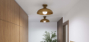 Buy Ceiling Lamp - Vintage Wall Light - Sine Aged Gold 60677 - prices