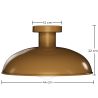 Buy Ceiling Lamp - Vintage Wall Light - Sine Aged Gold 60677 - in the UK