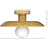 Buy Ceiling Lamp - Wooden Wall Light - Goodman Natural 60675 - in the UK