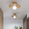 Buy Ceiling Lamp - Wooden Wall Light - Goodman Natural 60675 in the United Kingdom