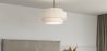 Buy Ceiling Pendant Lamp - Fabric Shade - Gerbu Aged Gold 60680 in the United Kingdom