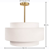 Buy Ceiling Pendant Lamp - Fabric Shade - Gerbu Aged Gold 60680 - in the UK