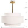 Buy Ceiling Pendant Lamp - Fabric Shade - Gerbu Aged Gold 60680 - in the UK
