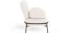 Buy Designer Armchair - Upholstered in Bouclé Fabric - Hedar White 61223 with a guarantee