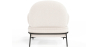 Buy Designer Armchair - Upholstered in Bouclé Fabric - Hedar White 61223 - prices