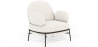 Buy Designer Armchair - Upholstered in Bouclé Fabric - Hedar White 61223 in the United Kingdom