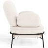 Buy Designer Armchair - Upholstered in Bouclé Fabric - Hedar White 61223 in the United Kingdom