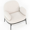 Buy Designer Armchair - Upholstered in Bouclé Fabric - Hedar White 61223 at MyFaktory